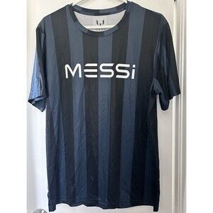 Messi Collection Men's Soccer Jersey XL Blue Stripe Number 10 Shirt NWT